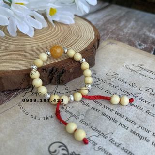 Vòng Dâu Tằm 7 Vía Cho Bé Trai Kết Hợp Đá Phong Thuỷ Theo Mệnh - [TẶNG KÈM VÒNG TRƠN + TÚI HẠT & CHỈ ĐỎ DỰ PHÒNG]
