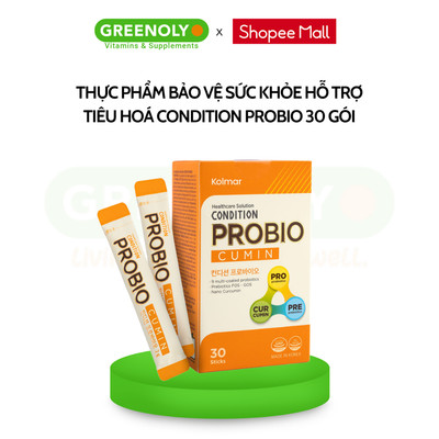 Men Hỗ Trợ Tiêu Hoá Kolmar Bổ sung lợi khuẩn, tăng cường tiêu hóa CONDITION PROBIO Hộp 30 Gói