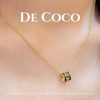 Dây chuyền nữ De Coco Heri mặt chữ H sang trọng titan không đen gỉ