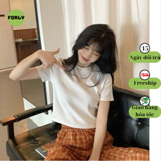 Áo thun trơn babytee Forly áo thun nữ basic chất liệu cotton lạnh T009