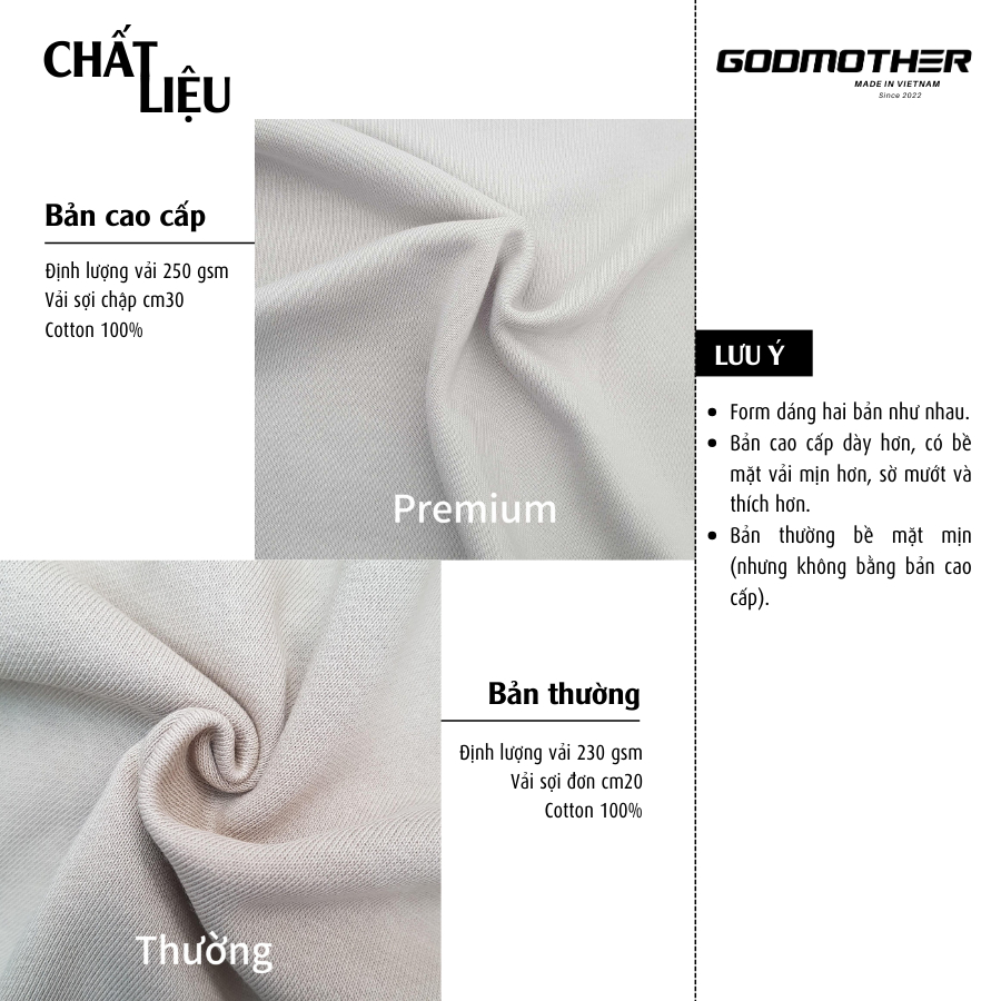 Áo Thun Trơn FORM BOXY GODMOTHER T-Shirt Cotton 250gsm Thoáng Mát Phong Cách Trẻ Trung Năng Động | BigBuy360 - bigbuy360.vn