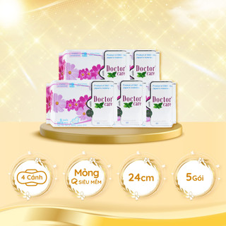Combo 5 gói băng vệ sinh thảo dược Doctor Care ban ngày 24cm Decano Store