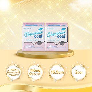 Bộ 2 gói băng vệ sinh thảo dược Glamiss Cool hàng ngày 16cm hương thơm bạc hà siêu mỏng, siêu nhẹ Decano Store