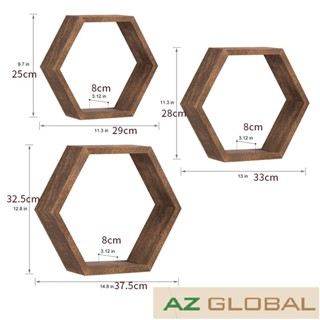  Kệ gỗ giá treo tường gỗ LỤC GIÁC đa năng phong cách tổ ong mang lại may mắn bền vững thịnh vượng thu hút tài lộc 
