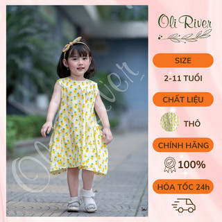 Váy hè siêu mát họa tiết quả dứa Oli River - N107