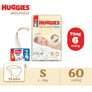 Tã dán Huggies Skin Perpect S54+6 miếng dành cho bé 4-8kg