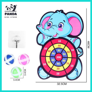 Bảng phi tiêu bóng dính,bảng phi tiêu hình thú - đồ chơi ném bóng gai tặng kèm 3 bóng an toàn cho bé vui chơi