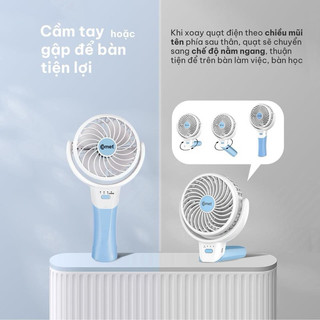 Quạt sạc cầm tay Comet CRF0904