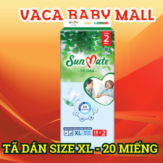 Tã/bỉm dán người lớn SunMate mẫu mới size XL18 miếng