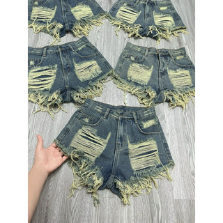 quần short jean rách nhiều