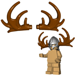 BRICKWARRIORS Moose Antlers (Pair) (Brown)