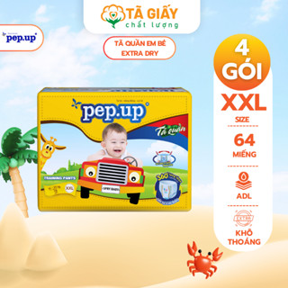 [HOT] 4 Gói Tã Quần Em Bé PEP.UP - Size XXL (16 Miếng/Gói) cho bé từ 15kg đến 25kg