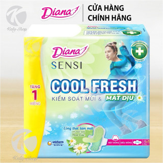 [ Mua 1 tặng 1] Băng vệ sinh Diana Sensi Cool mát lạnh siêu mỏng có cánh