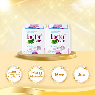 Bộ 2 gói băng vệ sinh thảo dược Doctor Care hàng ngày 16cm hương thơm bạc hà the mát Decano Store