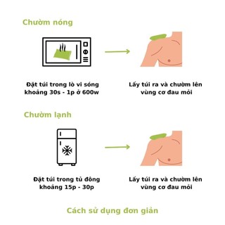 Túi chườm thảo dược - gối chườm mắt tay vai bụng giảm nhức mỏi giúp ngủ ngon giấc
