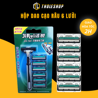 Bộ Cạo Râu Kèm 5 Lưỡi Dao Kép Thông Minh, Thay Đầu Tiện Lợi, Sắc Bén Tholeshop 5242