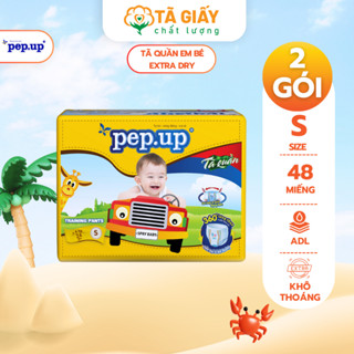 2 gói Tã quần em bé Pep.up gói trung size M22,L20,XL18, XXL16.