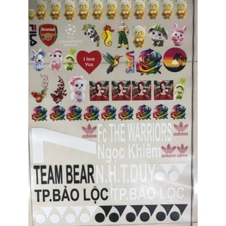 Hình ủi ép nhiệt IN THEO YÊU CẦU INBOX SHOP] Tên-Số cầu thủ,in áo cầu lông,bàn là tại nhà rất đẹp[Gía khuyến mãi]Luck,.,