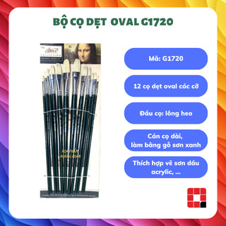 Bộ cọ vẽ 12 cây - g1720 - lông heo - lông chồn