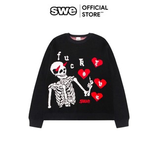 Áo sweater len unisex local brand f-love knit sweater - đen