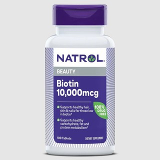 Viên uống mọc tóc Natrol Biotin 10,000mcg Maximum Strength 100 viên quatangme