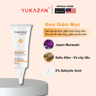 Kem Giảm Mụn, Giảm Viêm Yukazan Refining Cream 5ml - Công Thức Thảo Mộc Japan Murasaki
