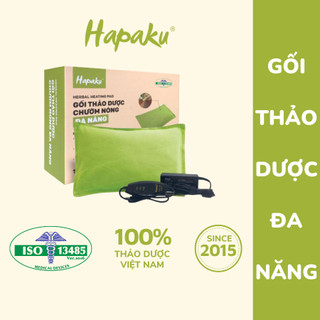 Gối Chườm Nóng Thảo Dược Hapaku Làm Nóng Bằng Điện - Giảm Đau Cổ Vai Gáy, Chườm Bụng Sau Sinh Size 38 x 23 x 4.5cm