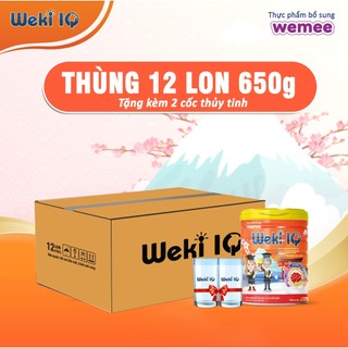 THÙNG 12 LON Sữa Non WEKI IQ (650g) Cho Bé Từ 3-18 Tuổi Phát Triển Trí Não, Bổ Sung Dinh Dưỡng, Tăng Khả Năng Tập Trung