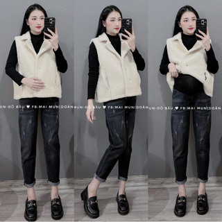 Quần Bò Bầu, Quần Jeans Bầu Hàng Mềm Đẹp Loại 1