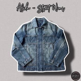   Hight Quality  Áo Khoác Denim LV Monogram Padded Denim Jacket - Điềm Nhấn Logo Dập Nổi Cao Cấp Street Wear Nam Nữ 