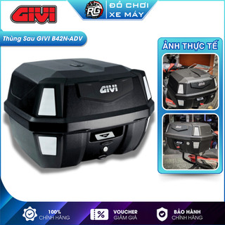 Thùng sau GIVI B42N-ADV 42 Lit có tựa lưng, chống sốc, phản quang hàng chính hãng bảo hành 2 năm
