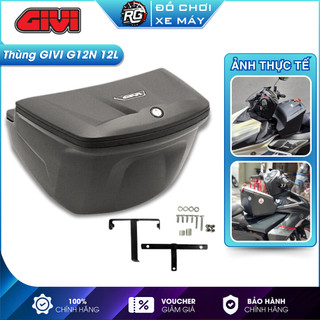 Combo thùng giữa Givi G12N 12L kèm pát gắn cho xe Exciter 150/ Exciter 2009/ Exciter 2011/Exciter 155 chính hãng