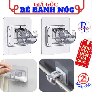 Miếng Dán Tường Treo Rèm Cửa - Giá Đỡ , Móc Dán Giữ Thanh Treo Đồ Không Cần Khoan Siêu Chắc Đa Năng