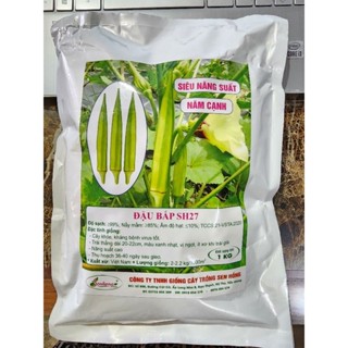 Hạt giống đậu bắp sen hồng sh27 gói 1kg .trái có màu xanh nhạt, siêu năng xuất, kháng sâu bệnh.