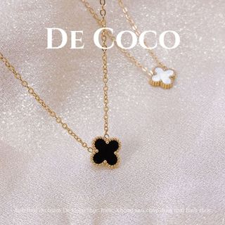 Dây chuyền nữ De Coco Ivory cỏ 4 lá titan không đen gỉ