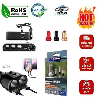 ⚡HÀNG HYUNDAI ⚡⚡Bộ chia tẩu sạc, tẩu sạc ô tô Hyundai HY16, tẩu chia xe hơi bền hơn các loại khác.