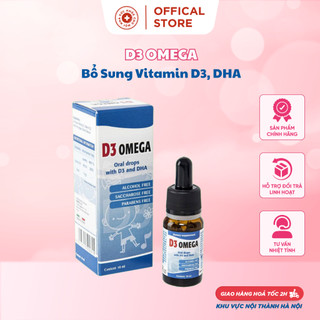 D3 Omega.Bổ Sung Vitamin D3,DHA Giúp Phát Triển Chiều Cao,Trí Não Toàn Diện Cho Bé