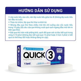 Que thử thai Quick 3 (1 hộp x 12 que)