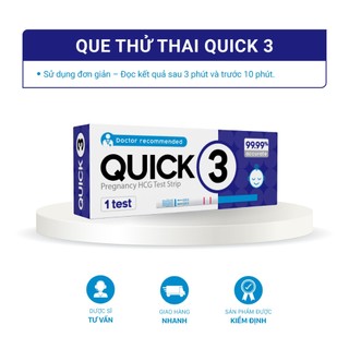 Que thử thai Quick 3 (1 hộp x 12 que)