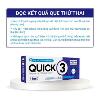 Que thử thai Quick 3 (1 hộp x 12 que)