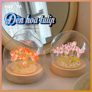  Đèn Ngủ Hoa Tulip Led cầu tròn đèn trang trí Handmade gói nguyên liệu tự làm quà tặng người yêu 