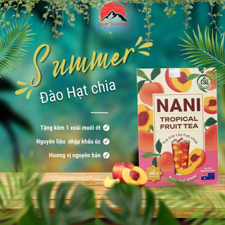 Trà Đào Hạt Chia Hòa Tan trong nước lạnh, giải nhiệt ngày hè, bổ trợ sức khỏe