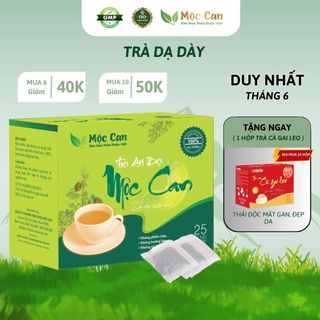 Trà dạ dày đại tràng Mộc Can chống trào ngược giảm viêm loét ức chế vi khuẩn HP hộp 25 túi lọc