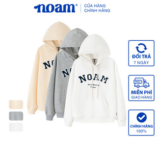 Áo Hoodie Unisex NOAM Meaning Club Form rộng  Vải nỉ mềm mịn - Màu trắng/ xám/ kem