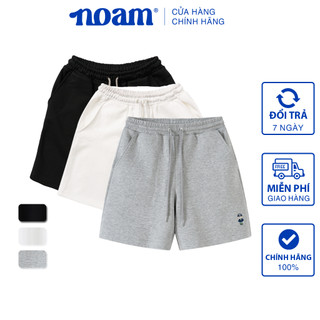 Quần Short Unisex NOAM Original Fox Vải nỉ mềm mịn - Màu Đen/ Trắng/ Xám