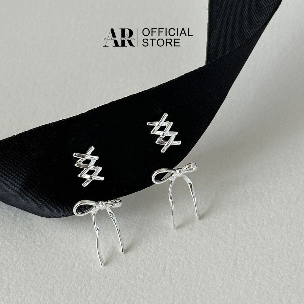 Khuyên tai bạc nữ 925 bông tai đeo được hai kiểu Cozy-Aura Silver-KT65