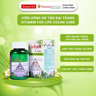 Viên Uống Đại Tràng Colon Care Vitamins For Life Giúp Thải Độc Đại Tràng, Giảm Táo Bón (Hộp 60 Viên)