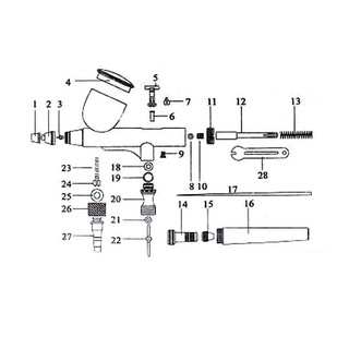 Linh phụ kiện thay thế cho Airbrush - Súng phun sơn mini air brush