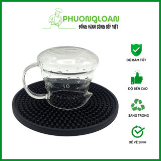 Bộ 10 cái đế lót ly cốc cao su chống trượt