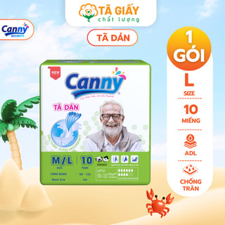 Tã dán người lớn siêu thấm canny size m/l-10 miếng/gói